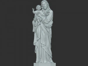 Jisus with Baby 3D Print Model