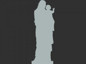 Jisus with Baby 3D Print Model