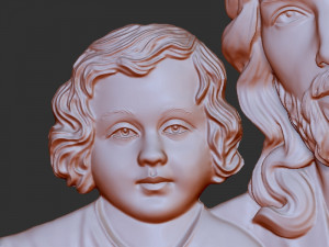 Jisus with Baby 3D Print Model