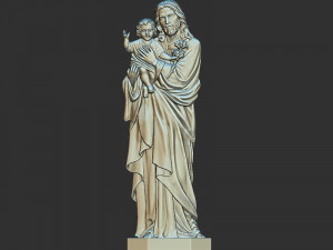 Jisus with Baby 3D Print Model