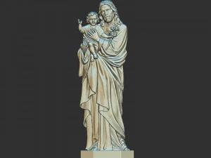 Jisus with Baby 3D Print Model