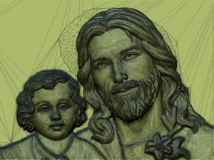 Jisus with Baby 3D Print Model