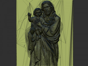 Jisus with Baby 3D Print Model