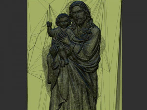 Jisus with Baby 3D Print Model