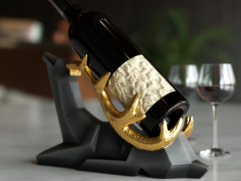 Wine Holder Deer 3D-printmodel