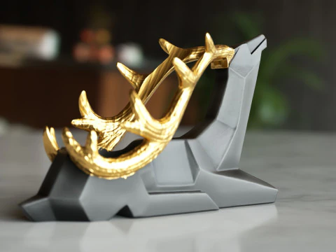 Wine Holder Deer 3D Print Model