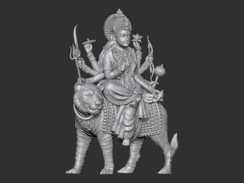 Durga Mata Model Model Cetak 3D