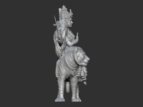 Durga Mata Model Model Cetak 3D