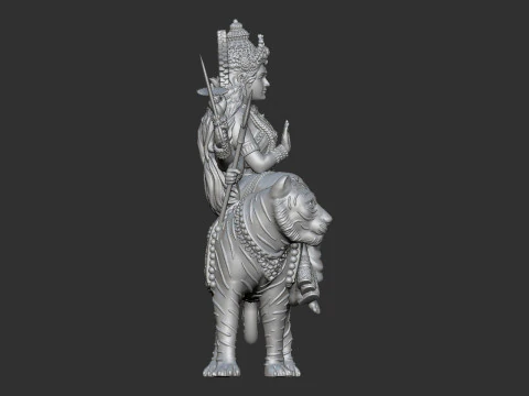 Durga Mata Model 3D Print Model