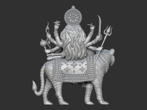 Durga Mata Model Model Cetak 3D
