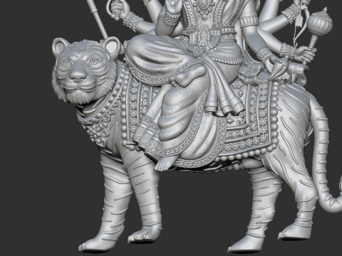 Durga Mata Model Model Cetak 3D