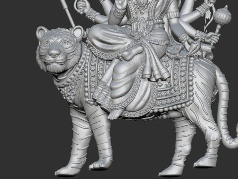 Durga Mata Model 3D Print Model