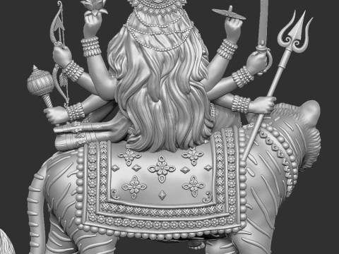 Durga Mata Model 3D Print Model