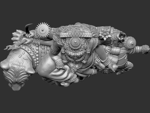 Durga Mata Model 3D Print Model