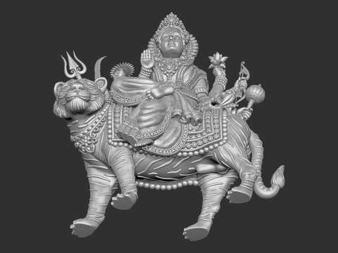 Durga Mata Model Model Cetak 3D