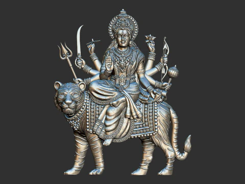 Durga Mata Model 3D Print Model
