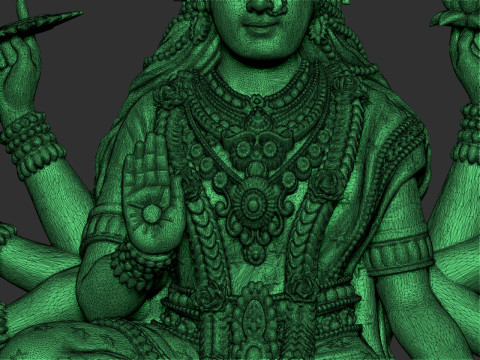 Durga Mata Model Model Cetak 3D