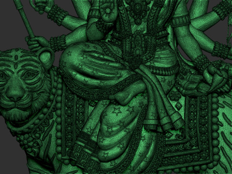 Durga Mata Model Model Cetak 3D