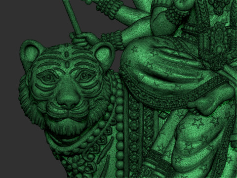 Durga Mata Model Model Cetak 3D