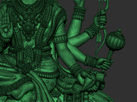 Durga Mata Model Model Cetak 3D