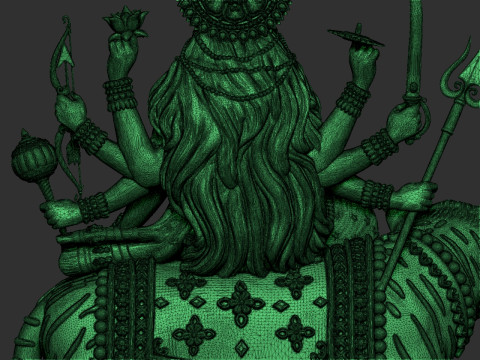 Durga Mata Model Model Cetak 3D
