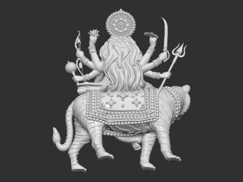 Durga Mata Model Model Cetak 3D