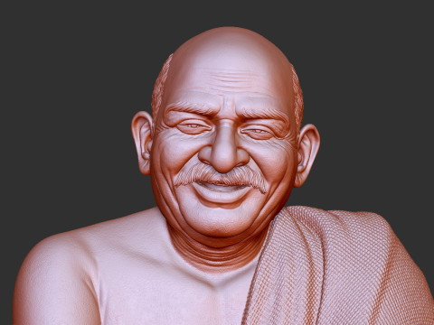 Neem Karoli Baba 3Dプリントモデル