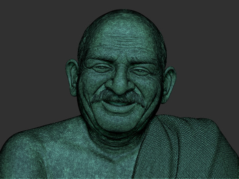 Neem Karoli Baba 3Dプリントモデル