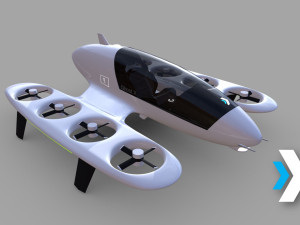 Ghost X V3 evtol aircraft 3D Model