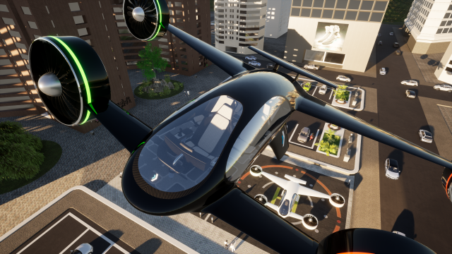SBX eVTOL aircraft Concept 3D Model .c4d .max .obj .3ds .fbx .stl .blend 