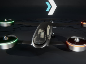 SBX eVTOL aircraft Concept 3D Model