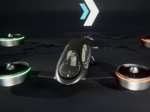 SBX eVTOL aircraft Concept 3D Model