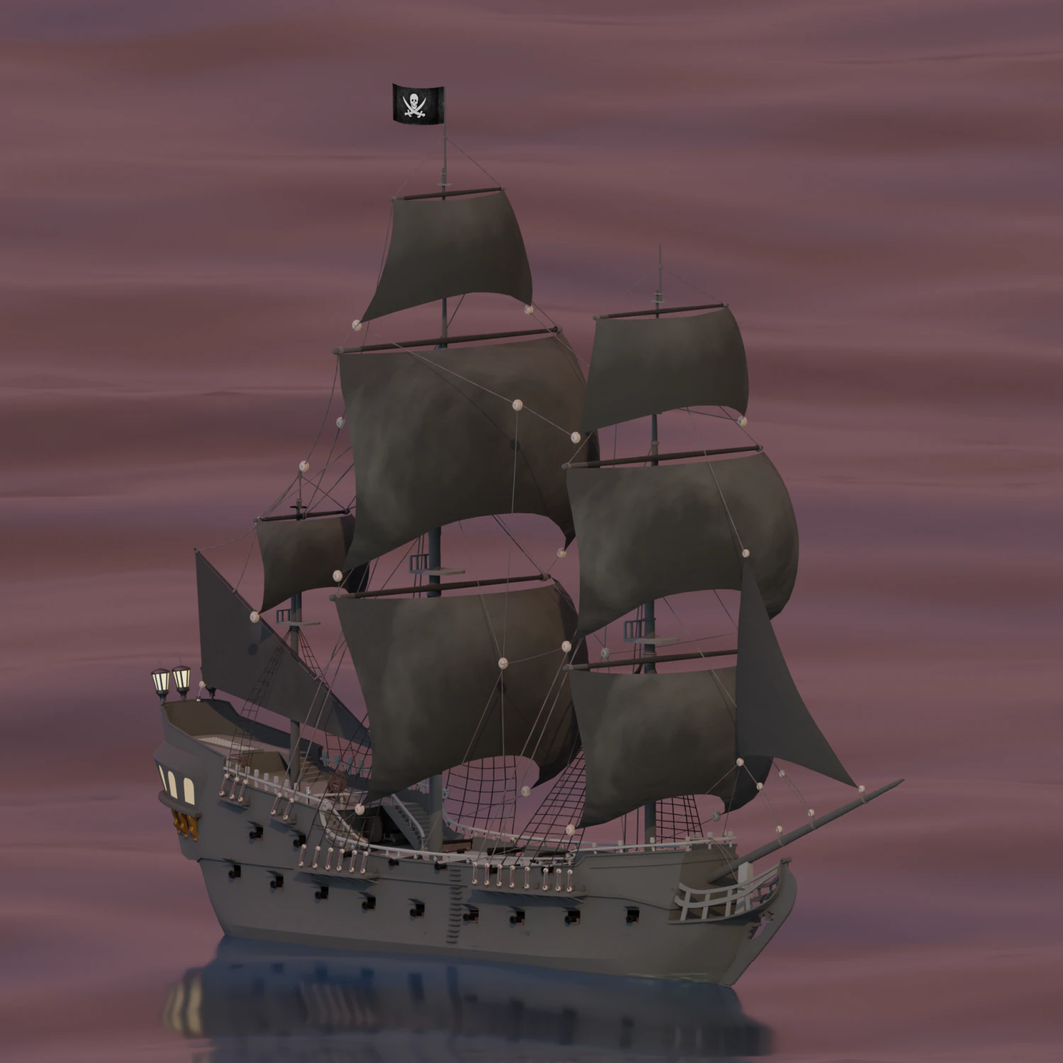 Black pearl 3D Model .c4d .max .obj .3ds .fbx .stl .blend