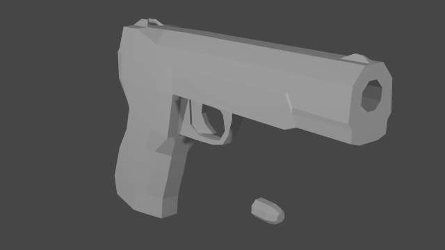 P210 lowpoly 3D Model .c4d .max .obj .3ds .fbx .stl .blend 