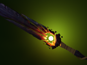 Fantasy sword low-poly Modelo 3D