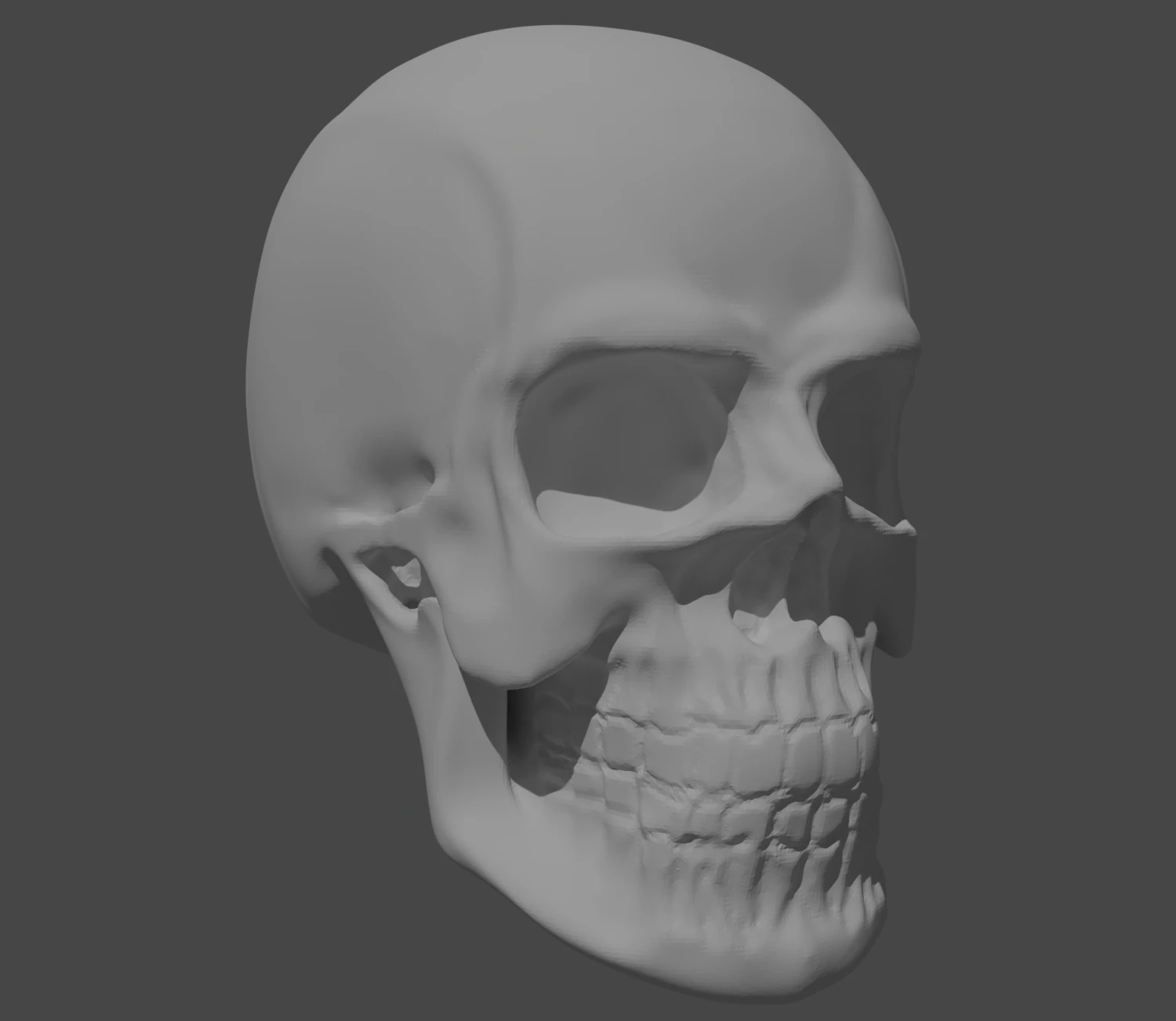 Solid skull sculpt 3D Model .c4d .max .obj .3ds .fbx .stl .blend 