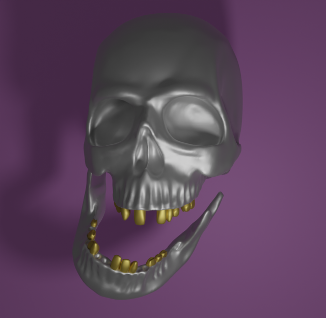 Skull sculpt 3D Model .c4d .max .obj .3ds .fbx .stl .blend 