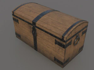 Старый сундук, версия 1 3D Модель