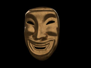 Old smile mask ver 2 3D Model