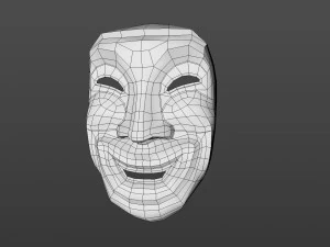 Old smile mask ver 2 3D Model