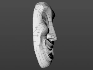 Old smile mask ver 2 3D Model