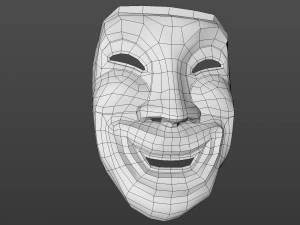 Old smile mask ver 2 3D Model