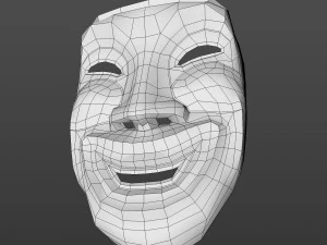 Old smile mask ver 2 3D Model