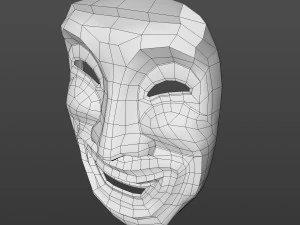 Old smile mask ver 2 3D Model