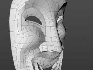 Old smile mask ver 2 3D Model