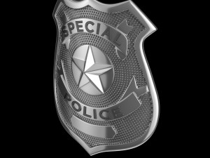 New York police badge Modèle 3D