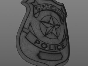 New York police badge Modèle 3D