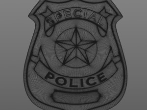 New York police badge Modèle 3D