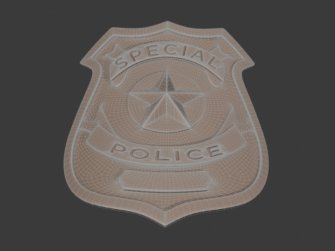 New York police badge Modèle 3D