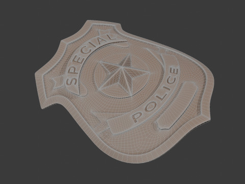 New York police badge Modèle 3D